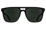 SPY CZAR SUNGLASSES- SOFT MATTE BLACK-GREY GREEN POLAR