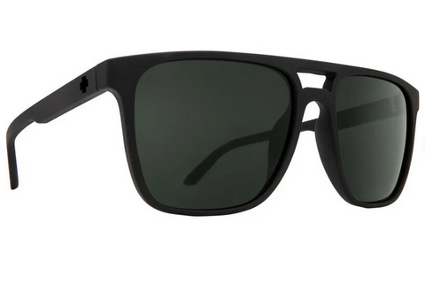 SPY CZAR SUNGLASSES- SOFT MATTE BLACK-GREY GREEN POLAR