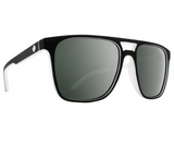 SPY CZAR SUNGLASSES- WHITEWALL-GREY GREEN PLATINUM SPECTRA MIRROR