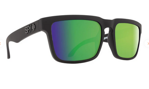 SPY HELM SUNGLASSES- MATTE BLACK-BRONZE GREEN POLAR