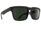 SPY HELM SUNGLASSES- SOFT MATTE BLACK-GREY GREEN POLAR