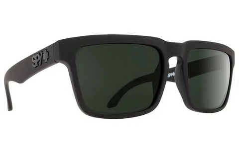 SPY HELM SUNGLASSES- SOFT MATTE BLACK-GREY GREEN POLAR