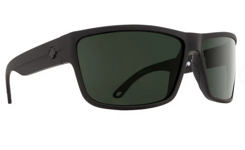 SPY ROCKY SUNGLASSES- MATTE BLACK- GREY GREEN POLAR