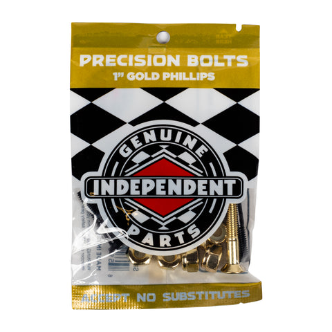 Independent - Hardware Black/Gold Pk/8 1" Phillips