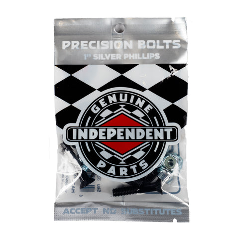 Independent - Hardware Black/Silver Pk/8 1" Phillips