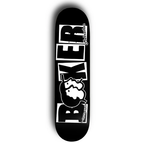 Baker x Mehrathon Brand Logo Black/White Deck - 8.5"